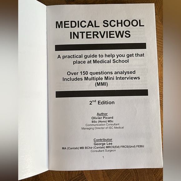 Medical School Interview Book - Picture 2 of 5
